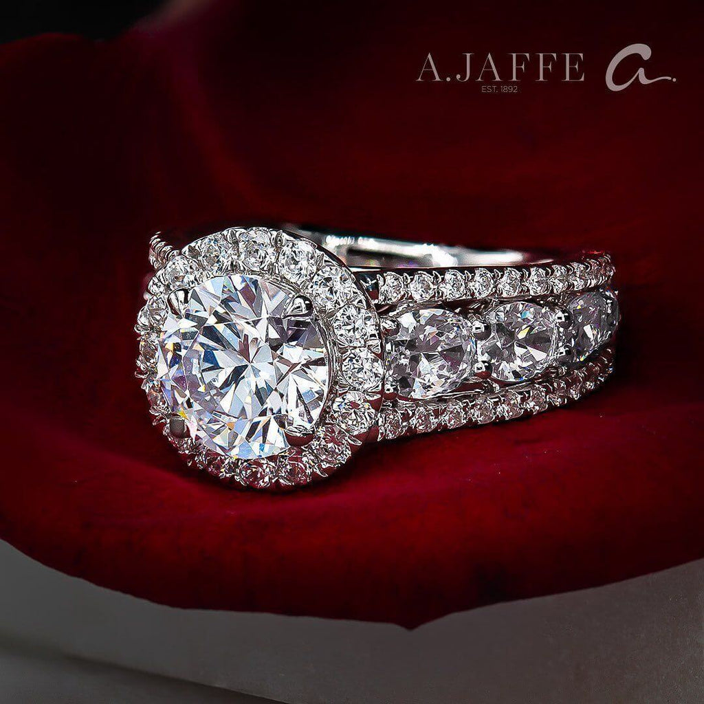 14K White Gold Horizontal Rectangular Radiant Solitaire Engagement Ring -  Lozano's Diamond Jewelry
